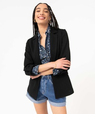Short en jean ample à revers femme vue5 - GEMO(FEMME PAP) - GEMO