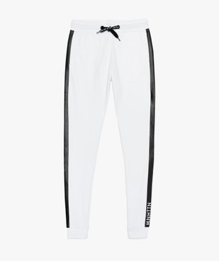 Pantalon de jogging garçon avec bandes latérales contrastantes vue1 - GEMO (JUNIOR) - GEMO