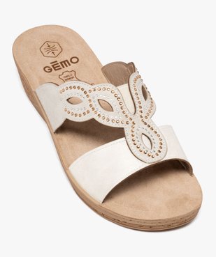 Mules femme confort avec bride fantaisie à strass vue5 - G'FLEX - GEMO
