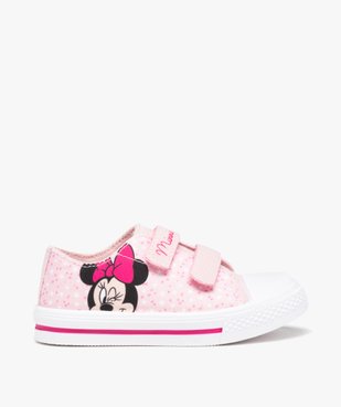 Baskets fille en toile imprimée fermeture scratchs – Minnie vue1 - MINNIE - GEMO