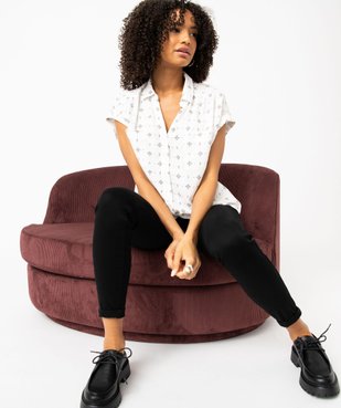 Chemise imprimée à manches courtes femme vue5 - GEMO(FEMME PAP) - GEMO