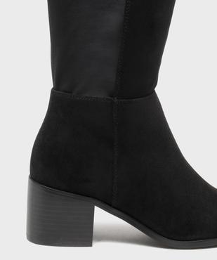 Bottes à talon en suédine avec tige élastiquée femme - Valentina Baldano vue6 - VALENTINA BALDA - GEMO