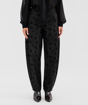 Jean barrel en coton femme vue2 - GEMO(FEMME PAP) - GEMO