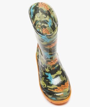 Bottes de pluie garçon imprimées dinosaures vue5 - GEMO (ENFANT) - GEMO