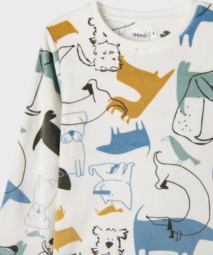 Pyjama en velours extensible à motifs chiens garçon vue2 - GEMO (ENFANT) - GEMO
