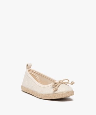 Ballerines fille dessus toile et semelle corde vue2 - GEMO (ENFANT) - GEMO