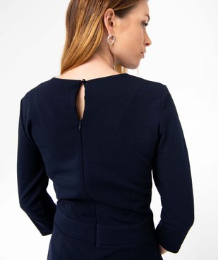 Combinaison pantalon femme avec haut croisé et boutons fantaisie vue5 - GEMO(FEMME PAP) - GEMO