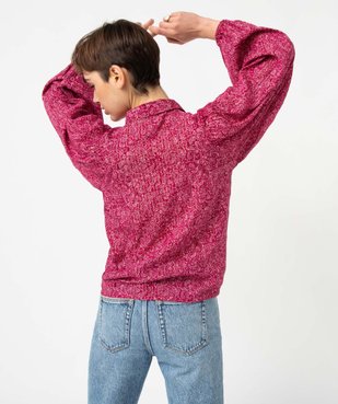 Chemise femme imprimée à manches extra larges vue3 - GEMO(FEMME PAP) - GEMO