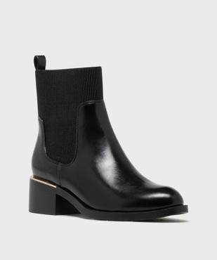 Boots avec tige en élastique côtelé femme - Valentina Baldano vue2 - VALENTINA BALDA - GEMO