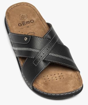 Mules confort à larges brides croisées homme vue5 - GEMO (CASUAL) - GEMO