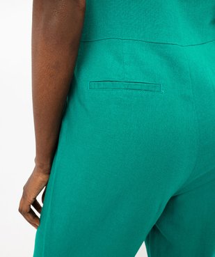 Combinaison pantalon femme à bretelles contenant du lin vue6 - GEMO 4G FEMME - GEMO