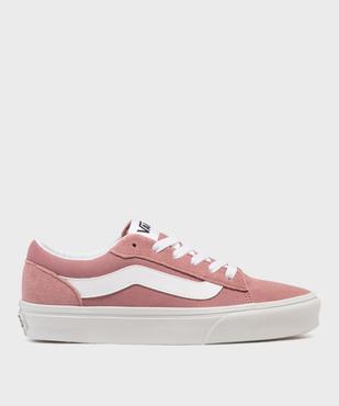 Baskets basses en cuir et textile femme - Vans vue1 - VANS - GEMO