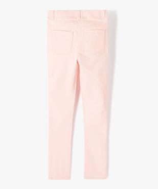Pantalon skinny uni à taille élastiquée fille vue3 - GEMO 4G FILLE - GEMO