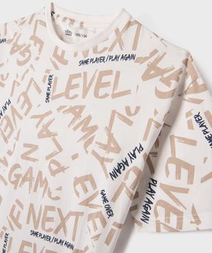 Tee-shirt manches courtes avec inscriptions gaming garçon vue2 - GEMO 4G GARCON - GEMO