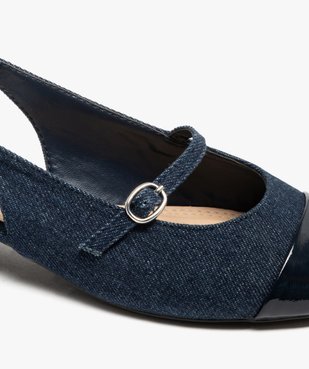 Escarpins sling-back avec bout verni femme vue7 - FOLLOW ME - GEMO