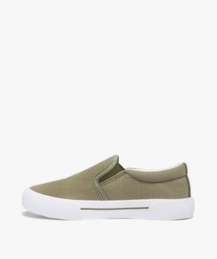 Slip-on garçon en toile unie à col élastiqué vue3 - GEMO 4G GARCON - GEMO