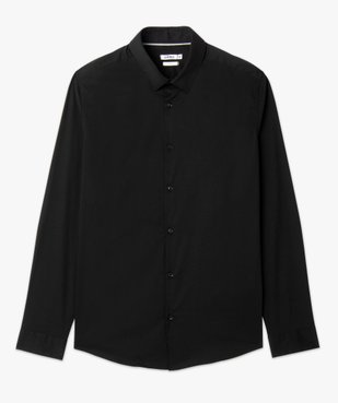 Chemise unie coupe slim en coton stretch homme vue7 - GEMO 4G HOMME - GEMO