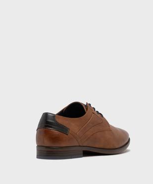 Derbies bicolores à détails texturés homme vue5 - MARIO BALDANO - GEMO