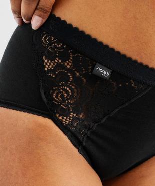 Culotte midi en coton et dentelle femme - Chic de Sloggi vue3 - SLOGGI - GEMO