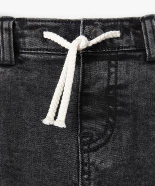 Jean bébé garçon avec taille élastique et ceinture corde vue2 - GEMO(BEBE DEBT) - GEMO