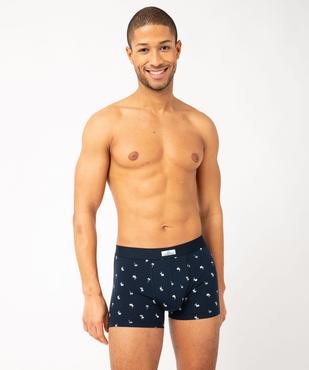 Boxer homme en coton stretch extensible (lot de 2) vue3 - GEMO 4G HOMME - GEMO