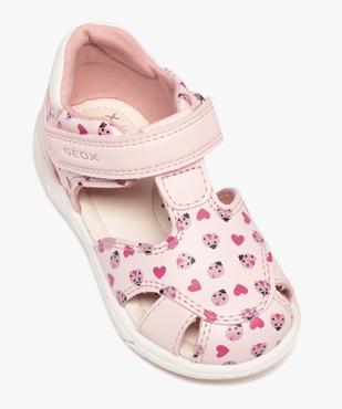 Chaussures ouvertes à scratch imprimées bébé fille - Geox vue5 - GEOX - GEMO