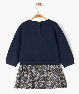 Robe manches longues effet 2-en-1 à fleurs bébé fille vue3 - GEMO(BEBE DEBT) - GEMO