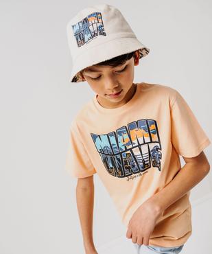 Tee-shirt à manches courtes avec motif estival garçon vue1 - GEMO 4G GARCON - GEMO