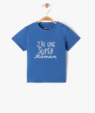 Tee-shirt manches courtes à message fantaisie bébé garçon vue1 - GEMO(BEBE DEBT) - GEMO