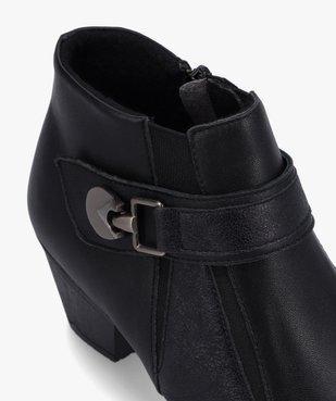 Boots femme confort unies à talon dessus cuir vue6 - GEMO (CONFORT) - GEMO