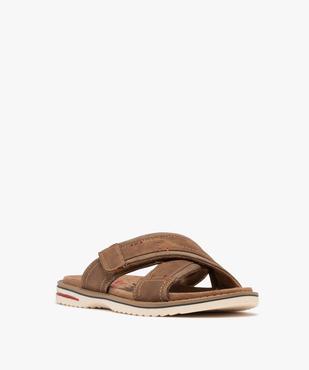 Sandales mules avec semelle massante homme - Relife vue3 - RELIFE - GEMO