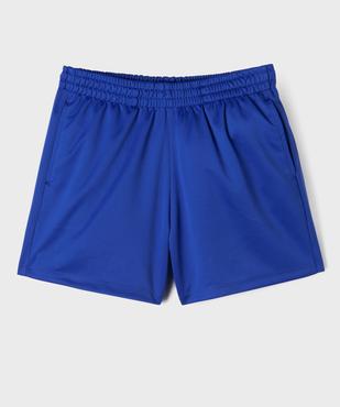 Short de sport à taille élastiquée et bandes fille vue1 - GEMO (JUNIOR) - GEMO