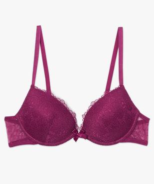 Soutien-gorge à bonnets coqués en dentelle vue4 - GEMO(HOMWR FEM) - GEMO