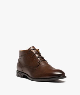 Boots hommes unies et en cuir à lacets - Pierre Cardin vue3 - PIERRE CARDIN D - GEMO