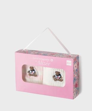 Chaussettes femme dans boite cadeau (lot de 2) - LuluCastagnette et Alizée vue2 - LULUCASTAGNETTE - GEMO