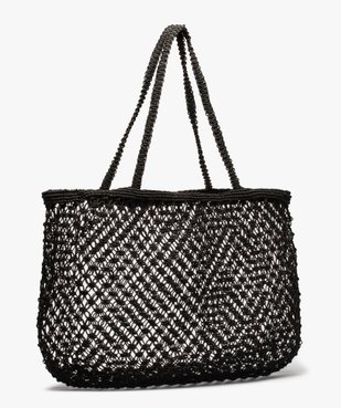 Sac de plage femme macramé en jute vue2 - GEMO (ACCESS) - GEMO