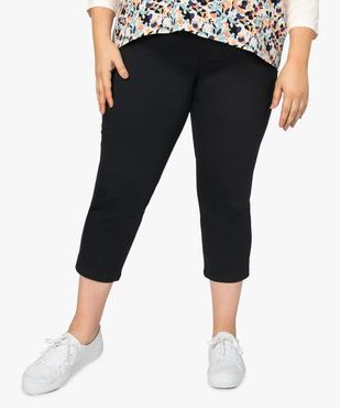 Pantacourt femme grande taille en toile extensible coupe ajustée vue1 - GEMO (G TAILLE) - GEMO