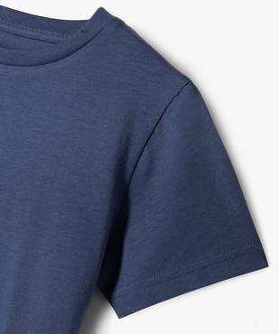 Tee-shirt à manches courtes en coton uni garçon vue2 - GEMO (ENFANT) - GEMO