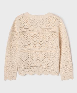 Gilet en maille ajourée fille - LuluCastagnette vue3 - LULUCASTAGNETTE - GEMO