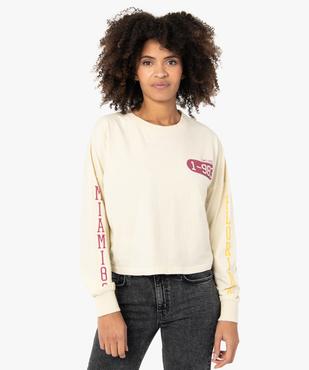 Tee-shirt femme court à manches longues – Camps United vue1 - CAMPS UNITED - GEMO