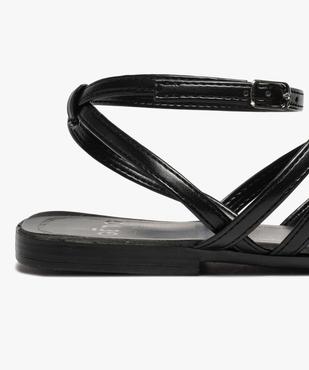 Sandales femme à talon plat et fines brides entrelacées vue6 - GEMO (CASUAL) - GEMO