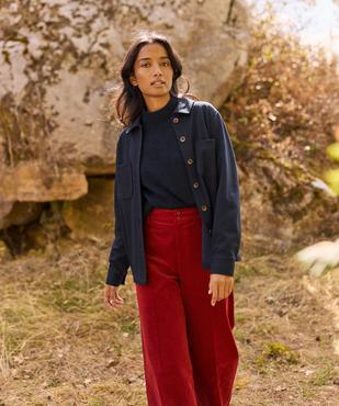 Pantalon en velours fines côtes coupe wide leg femme - LuluCastagnette vue6 - LULUCASTAGNETTE - GEMO