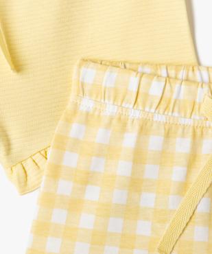 Short en coton avec volants bébé fille (lot de 2) vue2 - GEMO(BEBE DEBT) - GEMO
