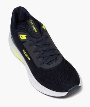 Baskets homme unies à lacets dessus en mesh avec détails fluo - Slazenger vue5 - SLAZENGER - GEMO