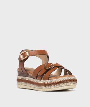 Sandales à brides sur semelle compensée femme - Valentina Baldano vue2 - VALENTINA BALDA - GEMO