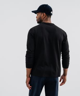 Tee-shirt manches longues et col rond en coton résistant homme vue3 - GEMO (HOMME) - GEMO