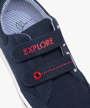 Baskets garçon en toile denim à double scratch et contrefort fantaisie vue7 - BUGGY GEMO FOR GOOD - GEMO