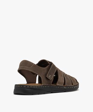 Sandales confort à bout fermé dessus cuir homme vue4 - G'FLEX - GEMO