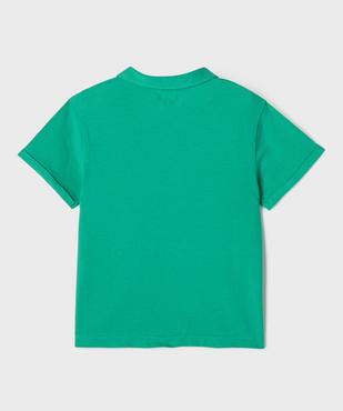 Polo manches courtes avec col fantaisie garçon vue3 - GEMO 4G GARCON - GEMO