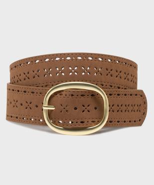 Ceinture large finition ajourée femme vue2 - GEMO (ACCESS) - GEMO